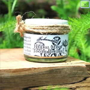 Herbal Mint Tooth Powder // OrganicTooth Powder // Whitening