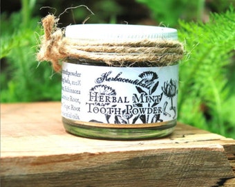 Herbal Mint Tooth Powder // OrganicTooth Powder // Whitening