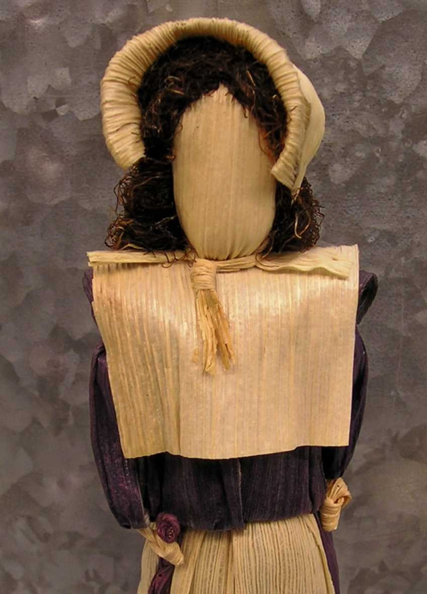 Pilgram Corn Husk doll Corn Shuck Doll Lillian with Broom Fall Etsy
