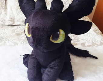 Toothless Plush Sewing Pattern – DIY Dragon Plush (PDF Digital Download)
