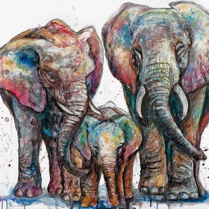 Elephant Family Original print