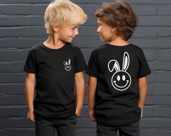 Smiley Face Bunny Tee  from Portage and Main | Bamboo Canadian Clothes