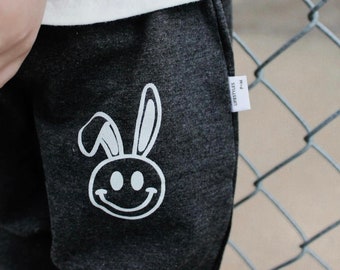 Smiley Face Bunny Joggers  from Portage and Main | Bamboo Canadian