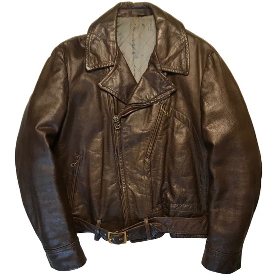 Vintage 1950s Star Sportswear Kurland Leather Jacket Mens Size - Etsy