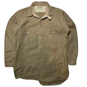 トップス #20s 30s US army wool shirt dead Stock NEW UNISSUED U.S. ARMY OLIVE GREEN WOOL COLD WEATHER FIELD