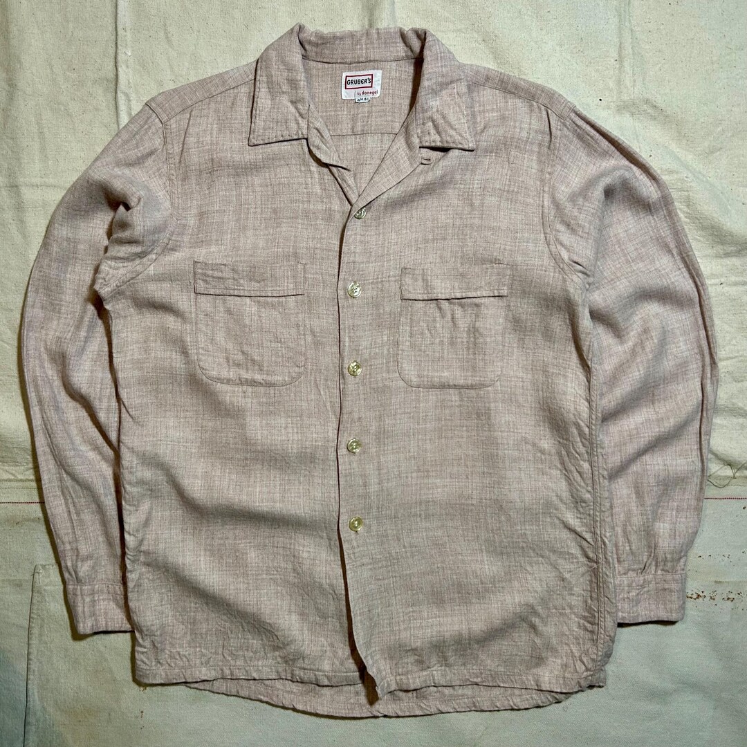 60s DONEGAL コットンシャツ　開襟　ヴィンテージ　usa製 50s 60s DONEGAL コットンシャツ 開襟 ヴィンテージ usa製 50s