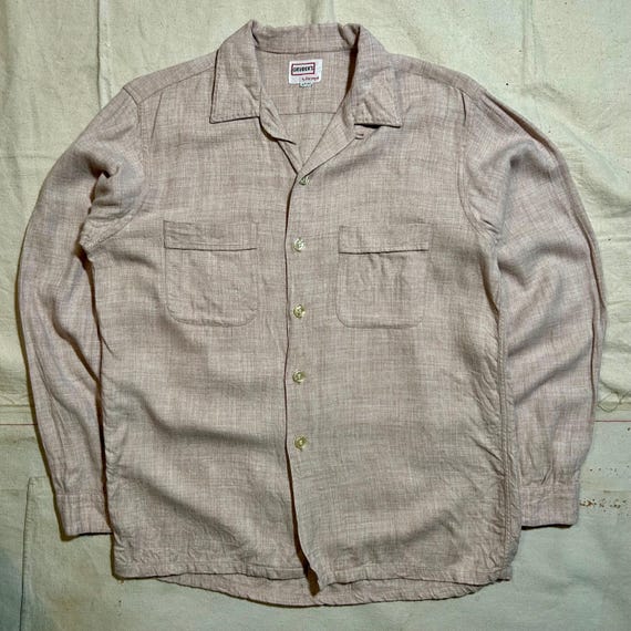 トップス 50s-60s Open Collar Check Shirt 60s Check pattern open collar rayon shirt | sui