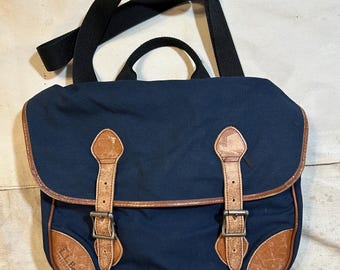 Vintage L.L.Bean axelväska från 1980-90-talet, marinblå