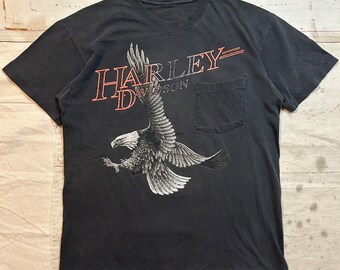 Vintage 1995 Harley Davidson Tee Mens Size S/M Broken In Distressed T-Shirt