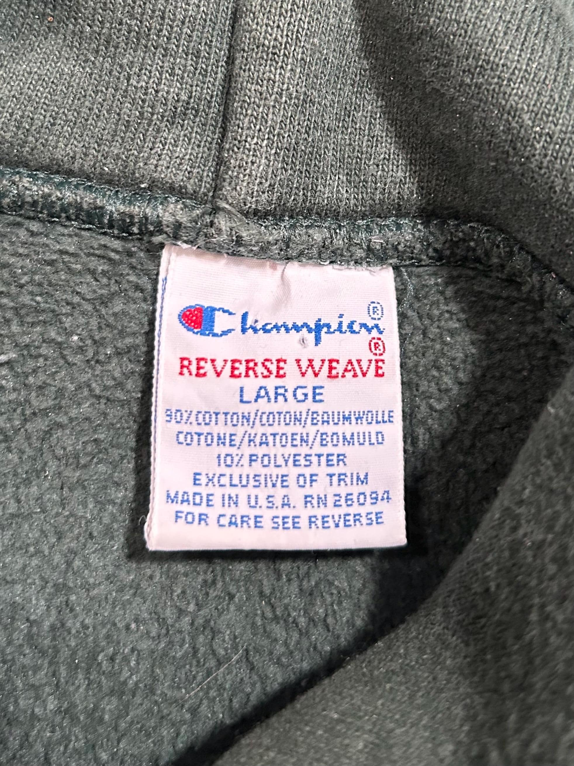 Vintage 1990s Champion Reverse Weave Hooded Sweatshirt Mens Size M