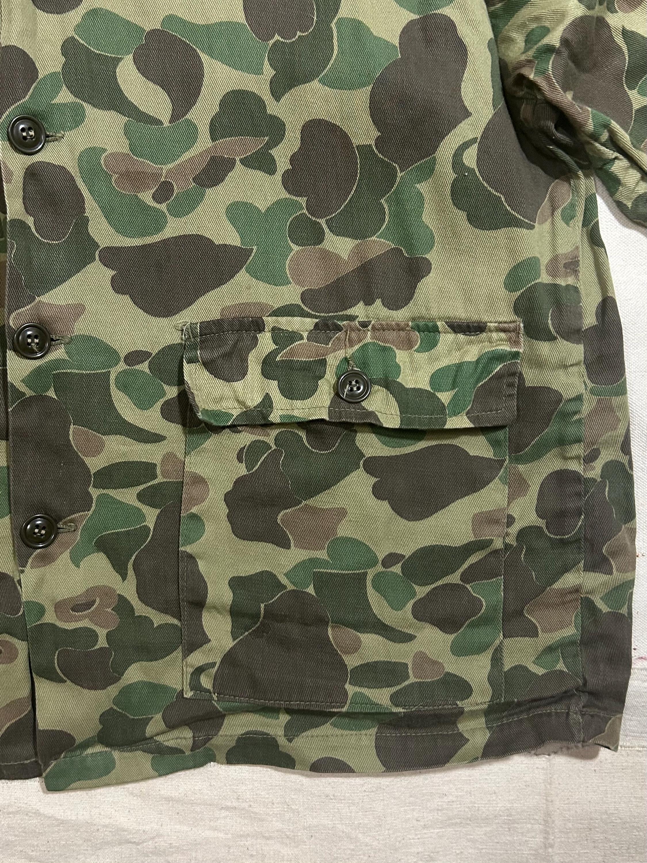 Vintage 1960s-70s Camo Hunting Top Mens Size Large Duck Hunter