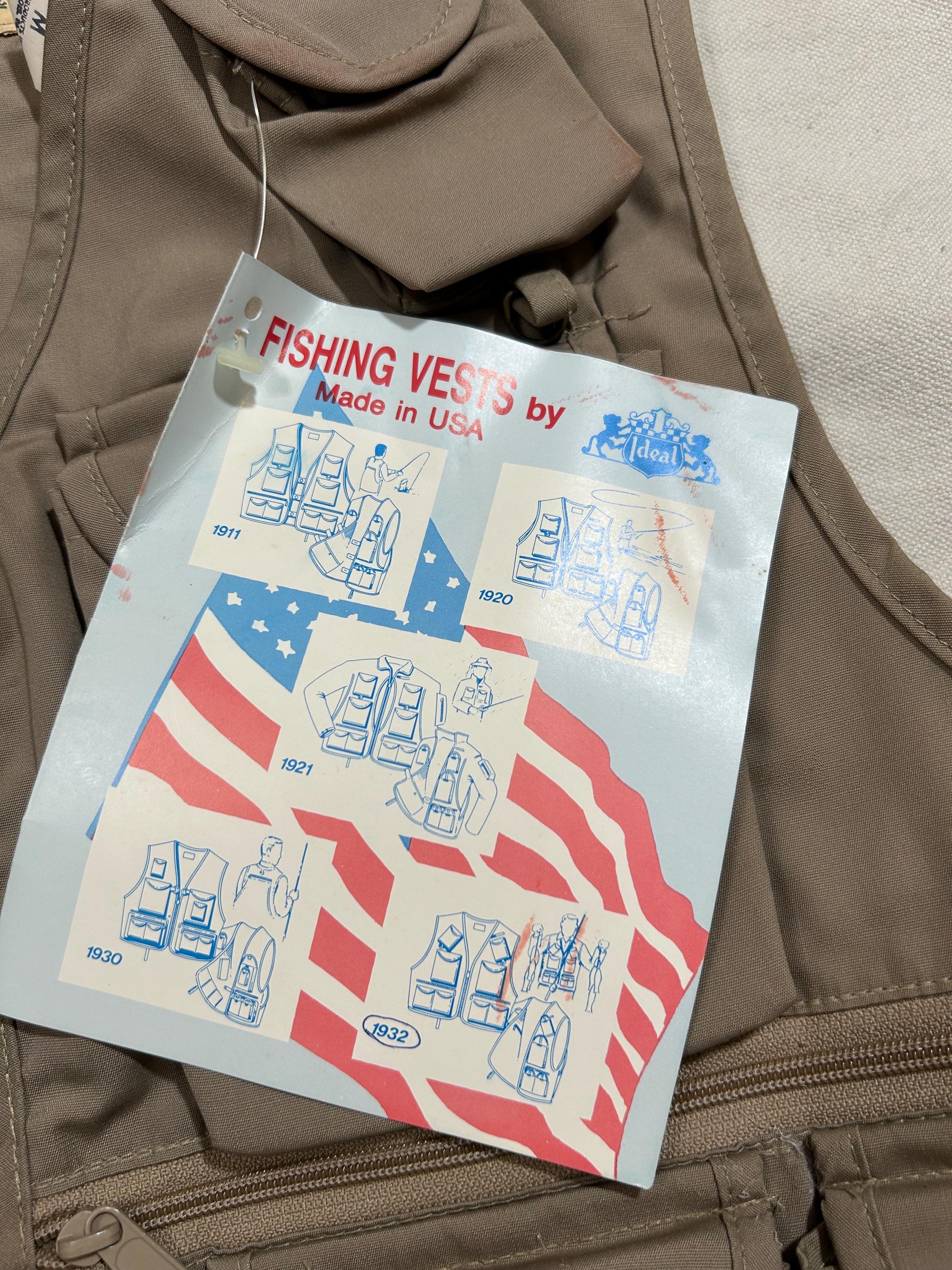 トップス 1970s ''IDEAL'' fishing vest Vintage 1970s-80s Ideal Fishing Vest Mens Size Medium