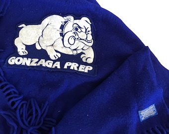 Vintage Pendleton Wool Gonzaga Prep Stadium Blanket 62x50