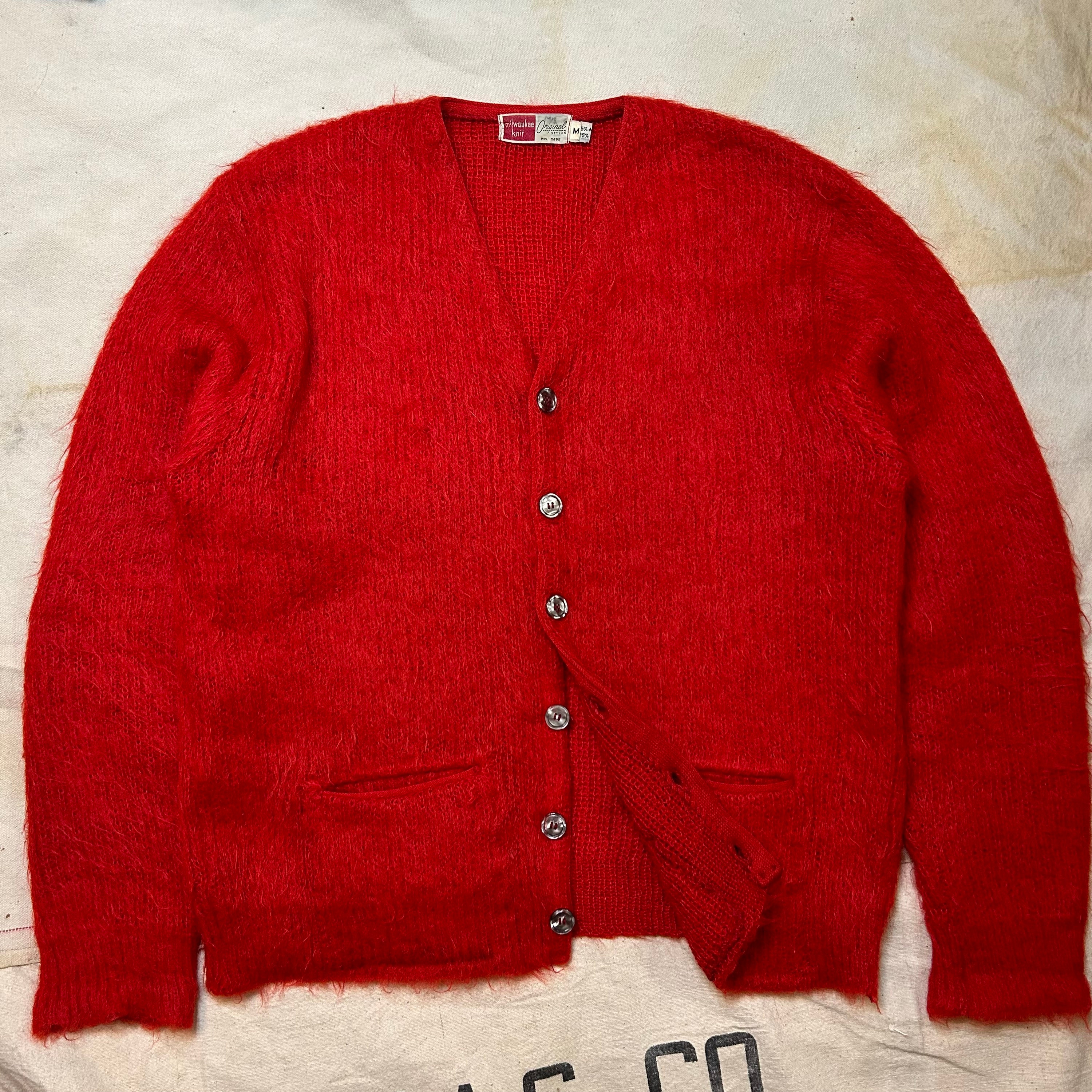 1960's Milwaukee knit vintage cardigan - トップス