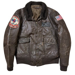 Vintage 1970s USCG G-1 Flight Jacket Mens Size Medium - Etsy