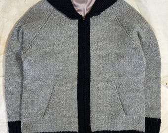 80年代 TUAK カウチンウール セーター（小）｜手編み カナディアン