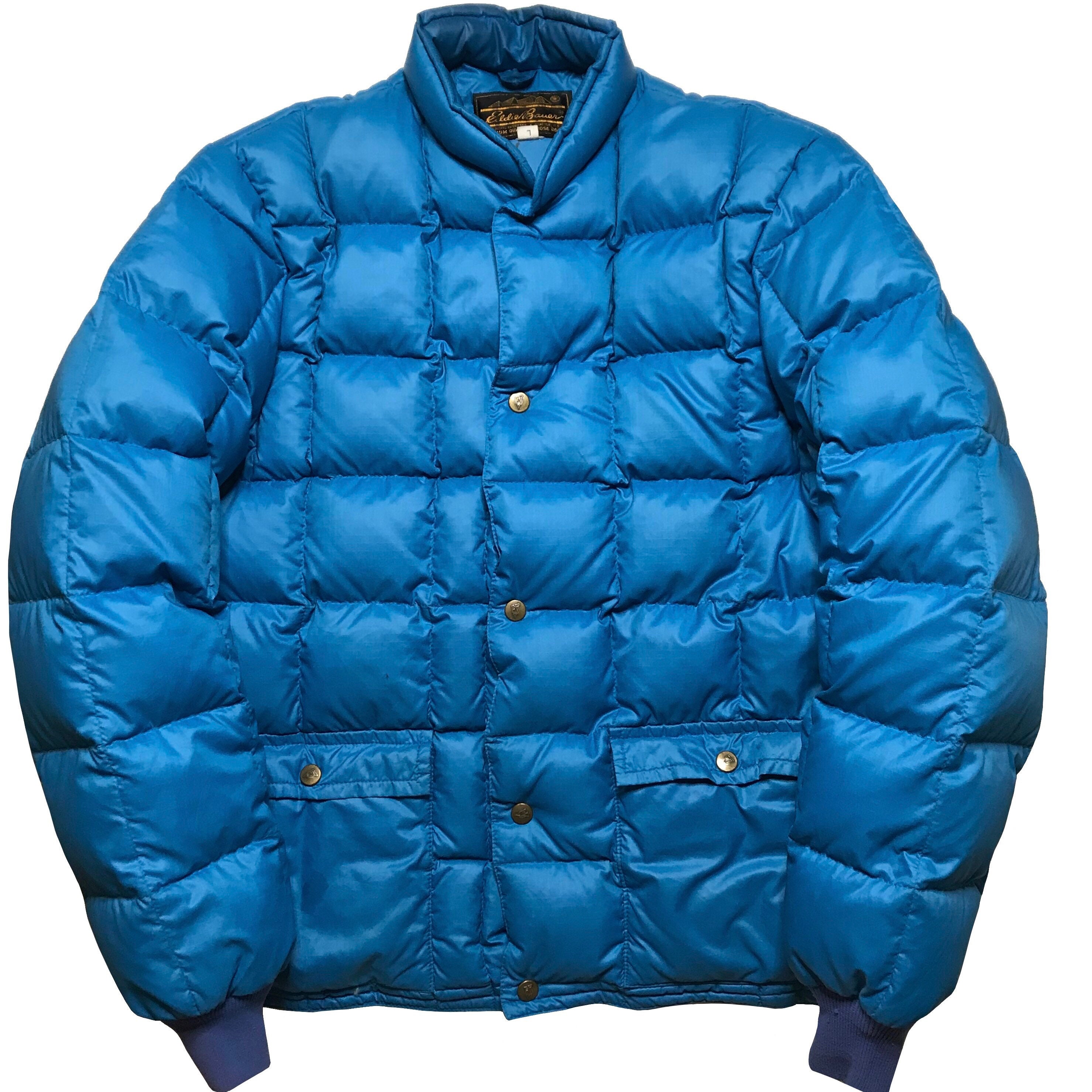 Vintage 1970s Eddie Bauer Goose Down Jacket Mens Size M/L Blue Etsy