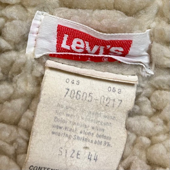 Vintage 1970s Levis Sherpa Lined Denim Jacket Men… - image 2