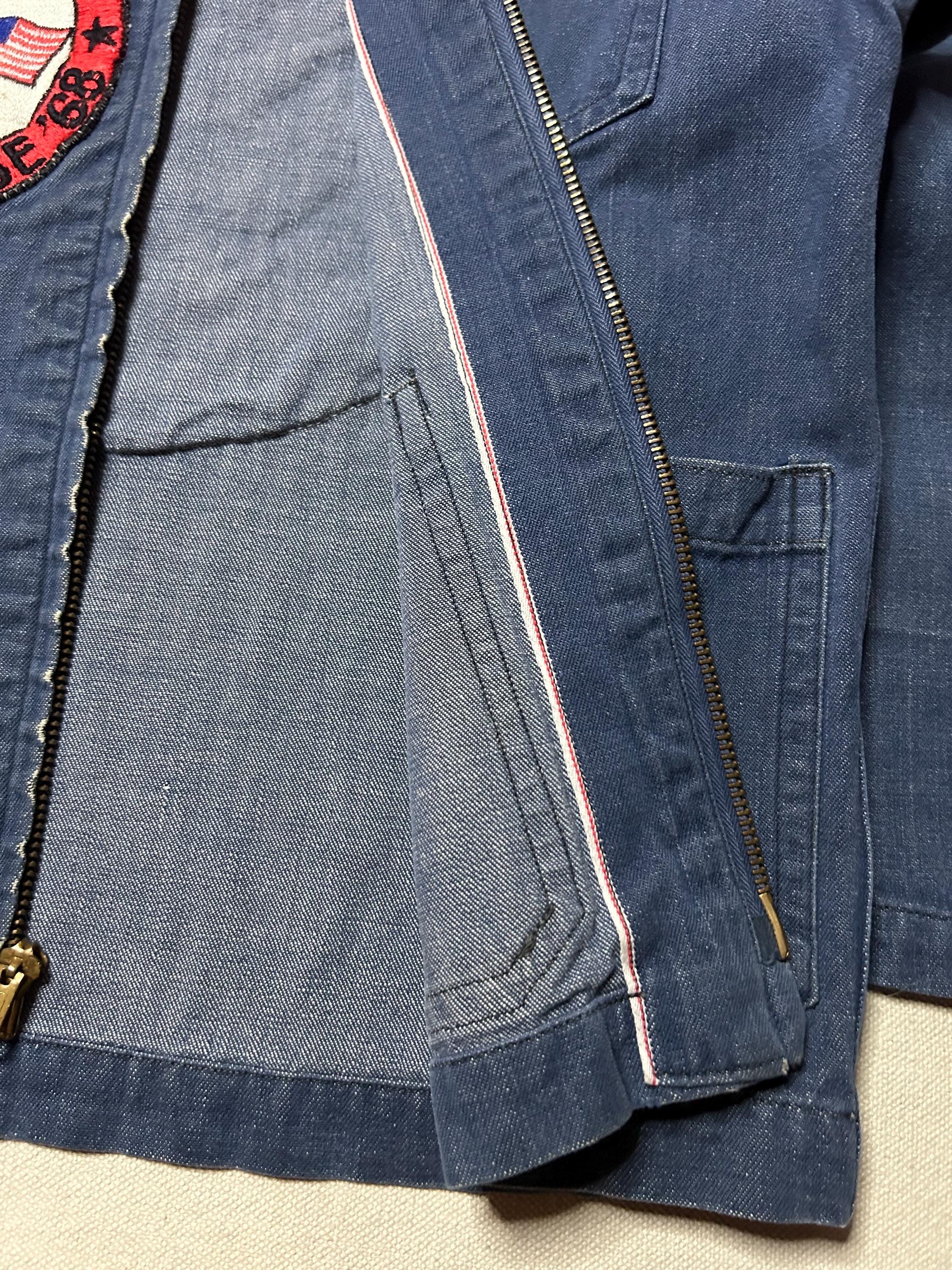 希少なヴィンテージ 1960 年代 ベトナム戦争 デニム スーベニア