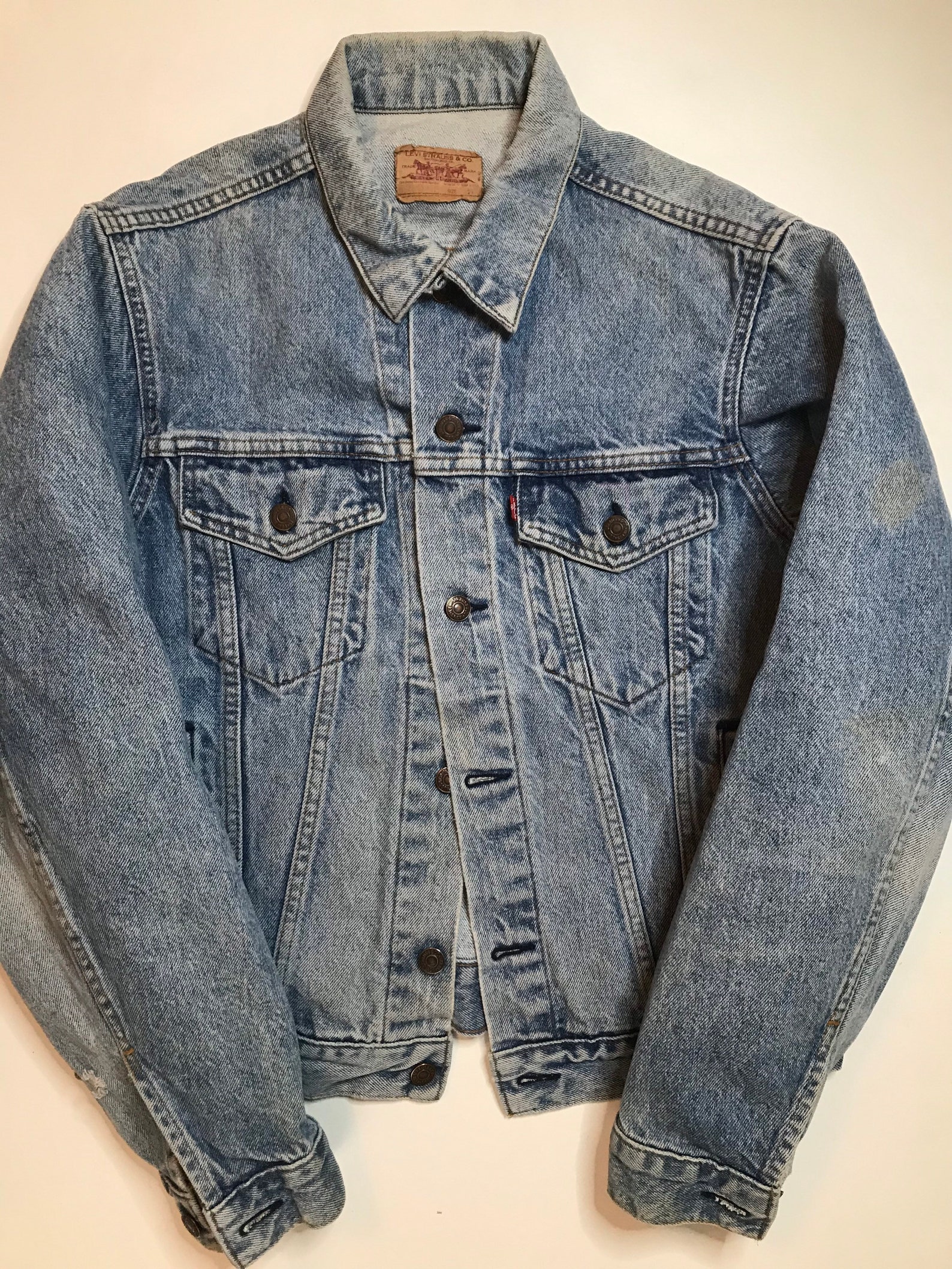 Vintage 1980s Levis Denim Jacket Mens Size S/M | Etsy