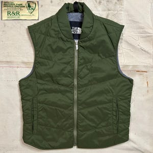 Vintage 1990s North Face National Park Service Insulated Vest Mens Size Small Green