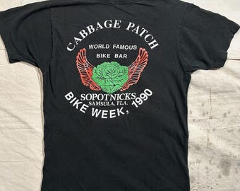 Vintage 1990 Biker Bar Tee Mens Size Small Distressed Bike Week
