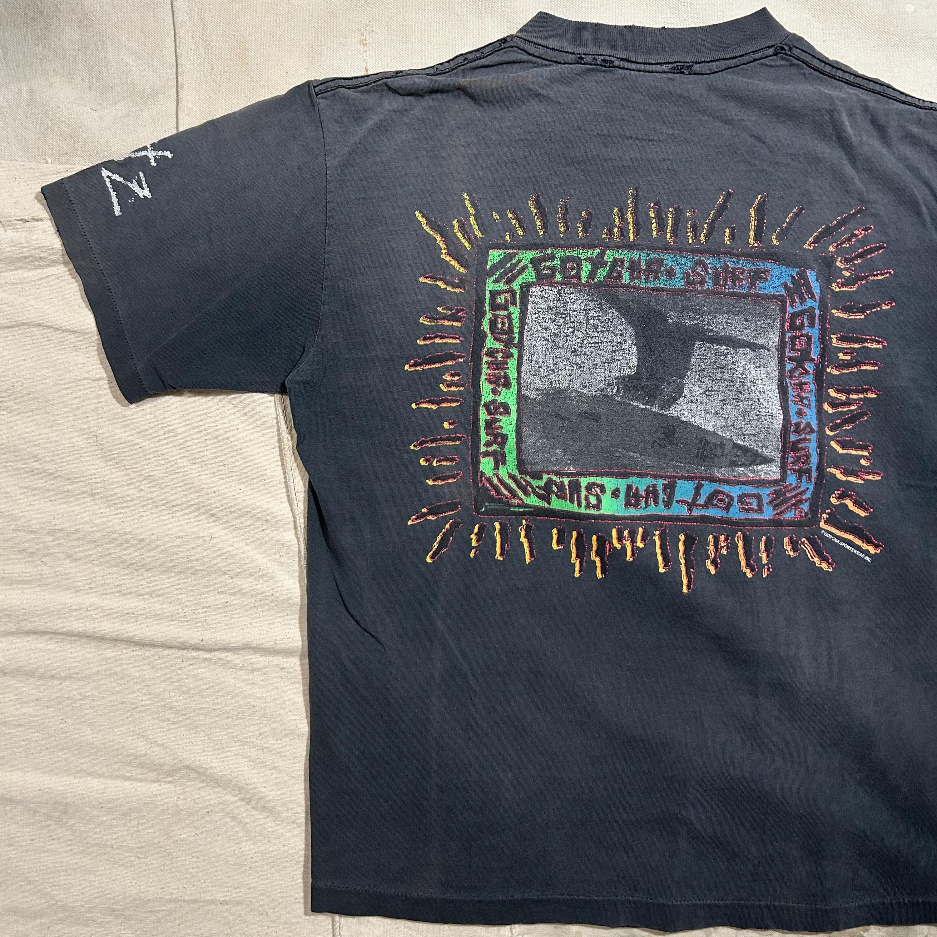 Distressed Vintage 1990s Surf Tee Mens Size S/M Gotcha Surf - Etsy