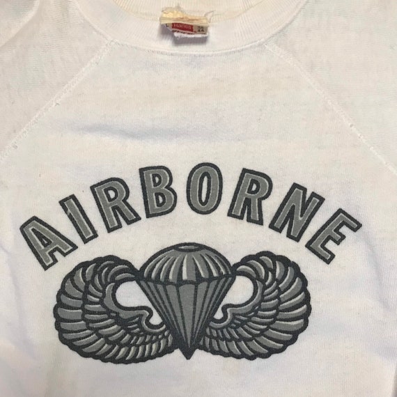 Vintage 1960s Hanes US Military Airborne Cotton S… - image 5