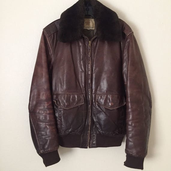 Vintage 1950s 60s Golden Bear Leather Er Jacket Mens M40 Vintage 1950s 60s Golden Bear Leather Er Jacket Mens M 40