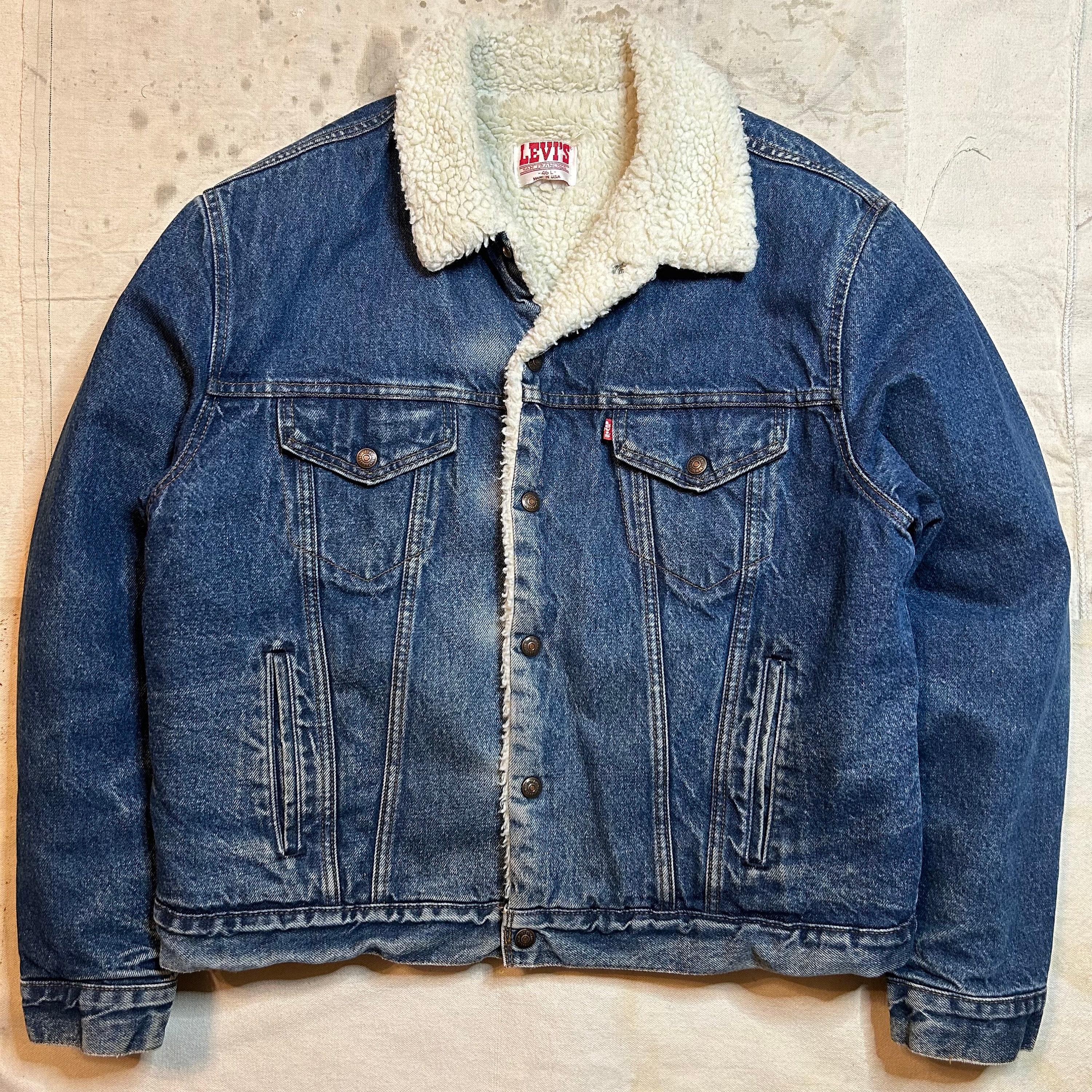 Vintage 1980s Levis Sherpa Lined Denim Jacket Mens Size L/XL - Etsy