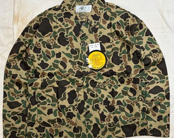 Vintage 60s Kamo Frogskin Duck Hunter Green Jacket Medium 1970s Us