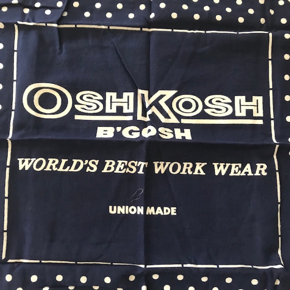 Vintage Osh Kosh Workwear Blue Bandana - image 2