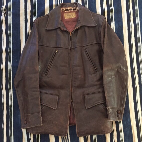 Vintage 1940s Grais Horsehide Leather Jacket Mens Size 38s/m | Etsy