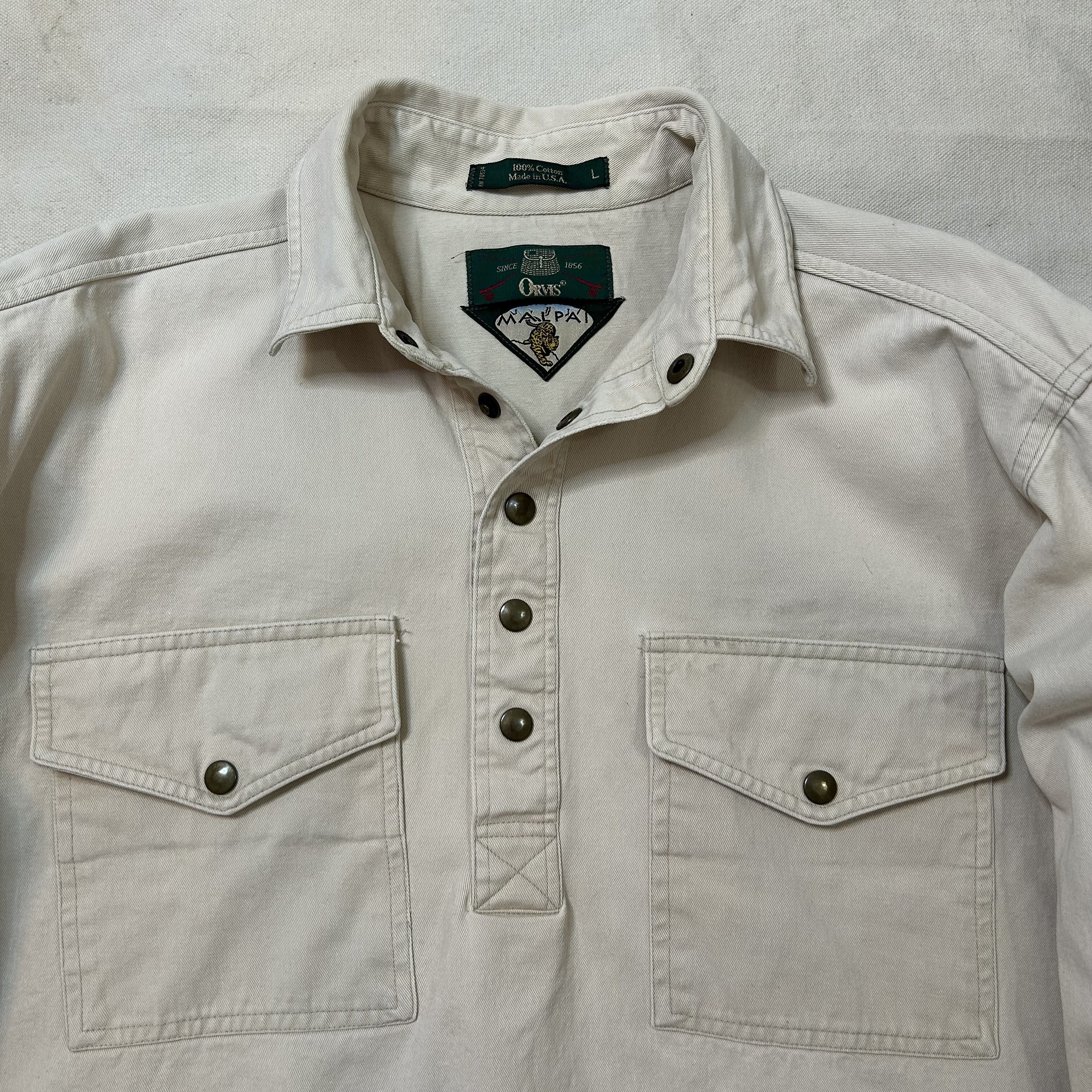 Orvis Shirt Mens Medium Green Short Sleeve Pockets Outdoor Fish