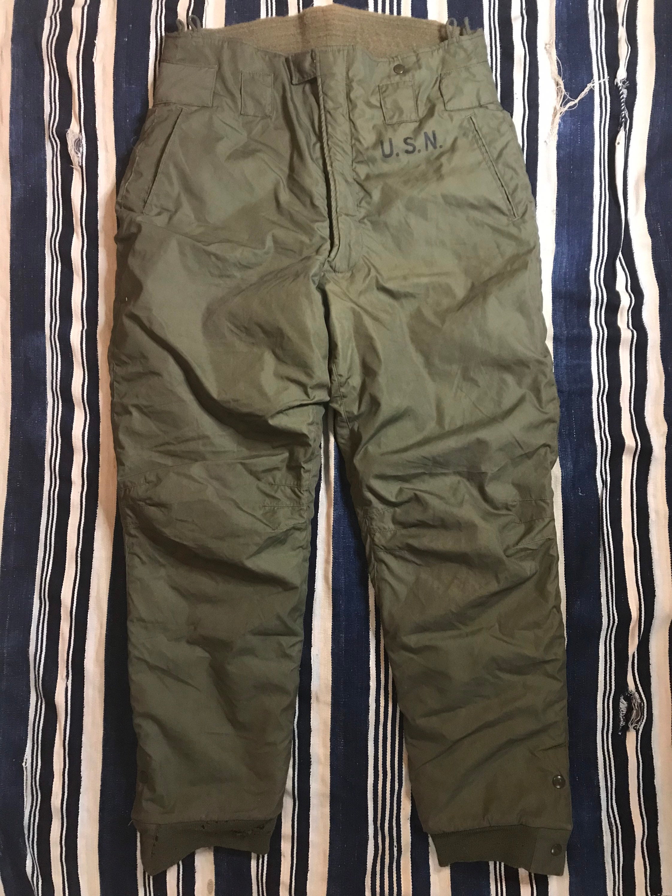 希少なヴィンテージ 1950 年代 USN ECW デッキパンツ メンズ Lサイズ