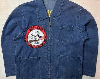 ファッション通販 安い 1960s Vintage Rare Vietnam Youth Jacket Souvenir Denim War ジャケット・アウター