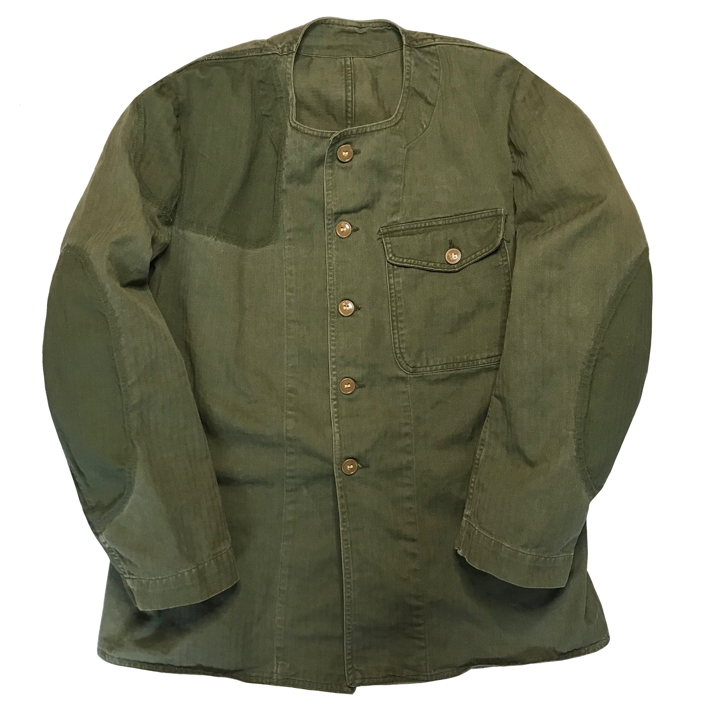 Vintage 1940s 50s USMC HBT Shooting Jacket Mens Size Large Marksmanship Training