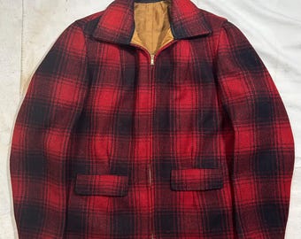 Vintage 1950s White Stag Double Mackinaw Cruiser Jacket Mens Size