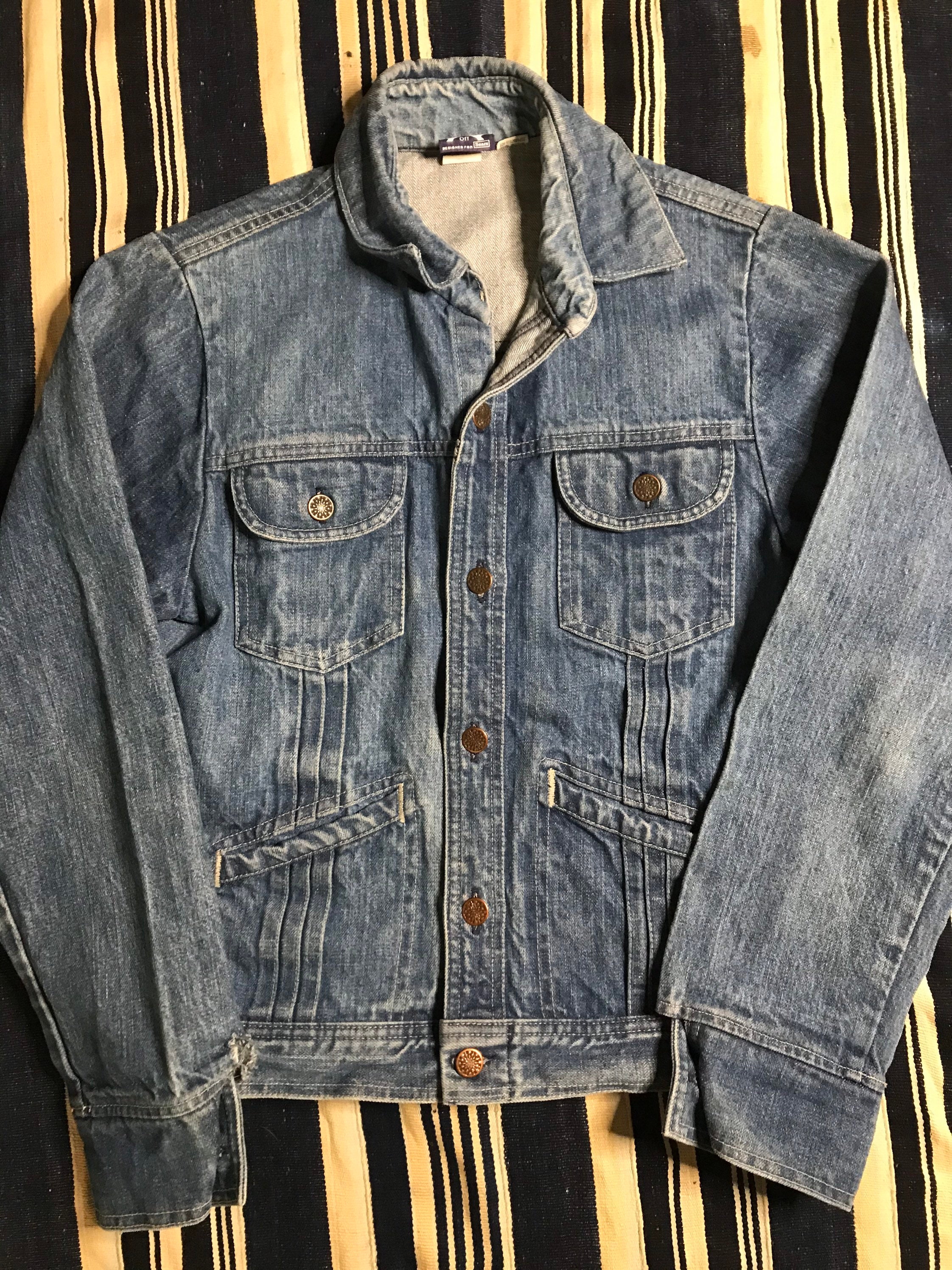 Vintage 1970s Sears Denim Jacket Mens Size XS/S - Etsy