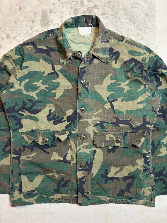 Vintage 1970s Ripstop ERDL Camo Jacket Mens Medium - image 2