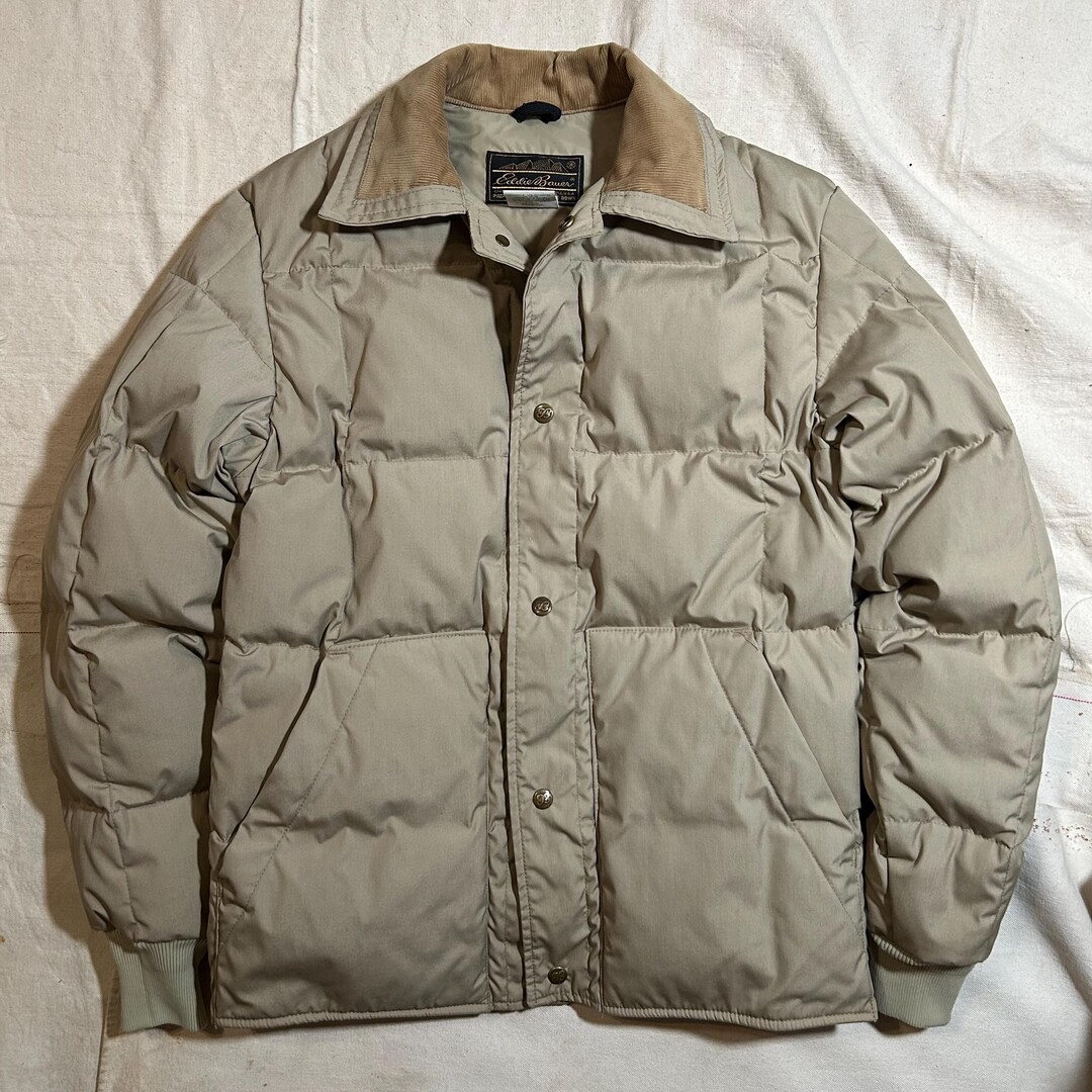 Vintage 1980s Eddie Bauer Goose Down Snap-jac Jacket Mens