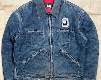 Vintage 1970s Levis Corduroy Trucker Jacket Mens Size Medium Navy