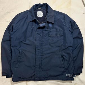 ★70s★us navy★vintage A2deck jacket Vintage A-2 US Navy Deck Jacket Olive Drab 2XL – Black Shag