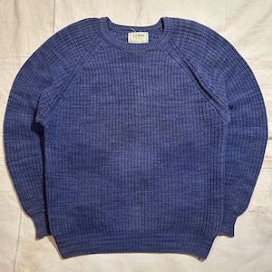 Vintage 1980s-90s L.L.Bean Baumwoll Pullover Herren Größe Medium Denim Blau