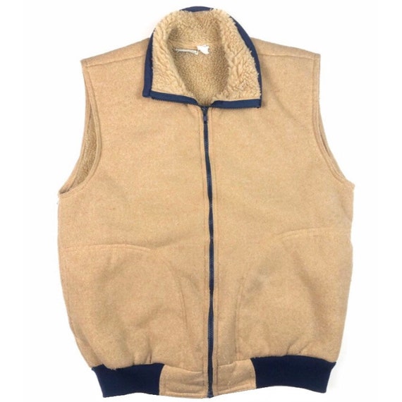 Rare Vintage 1970s L.L. Bean Deep Pile Vest Mens S