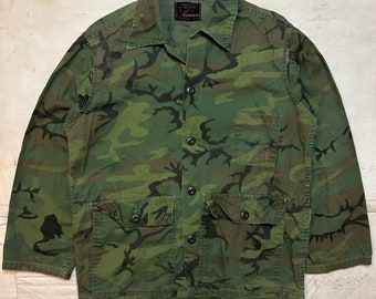 Vintage 1970s Invisible ERDL Camo Hunting Jacket Mens S/M