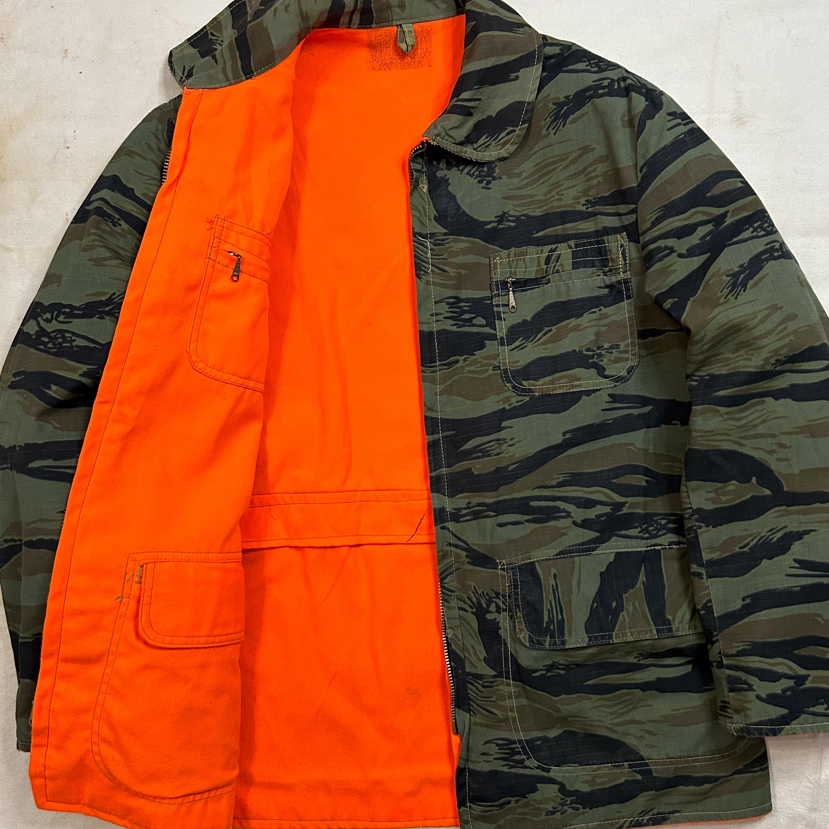 Rare Vintage 1970s Tiger Stripe Camo Hunting Jacket Mens Size 