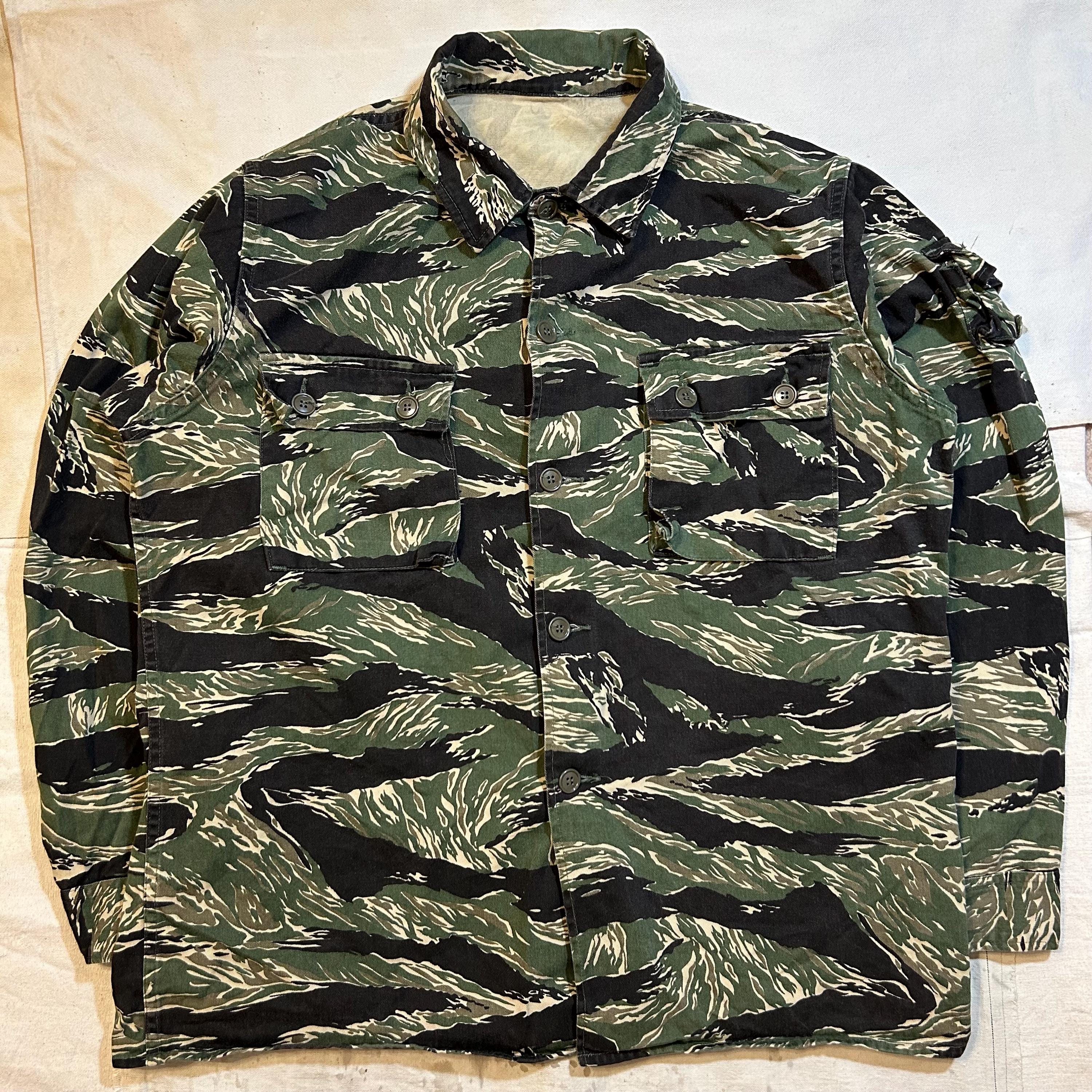 Vintage 1980s Tiger Stripe Products Camo Utility Shirt Mens Size
