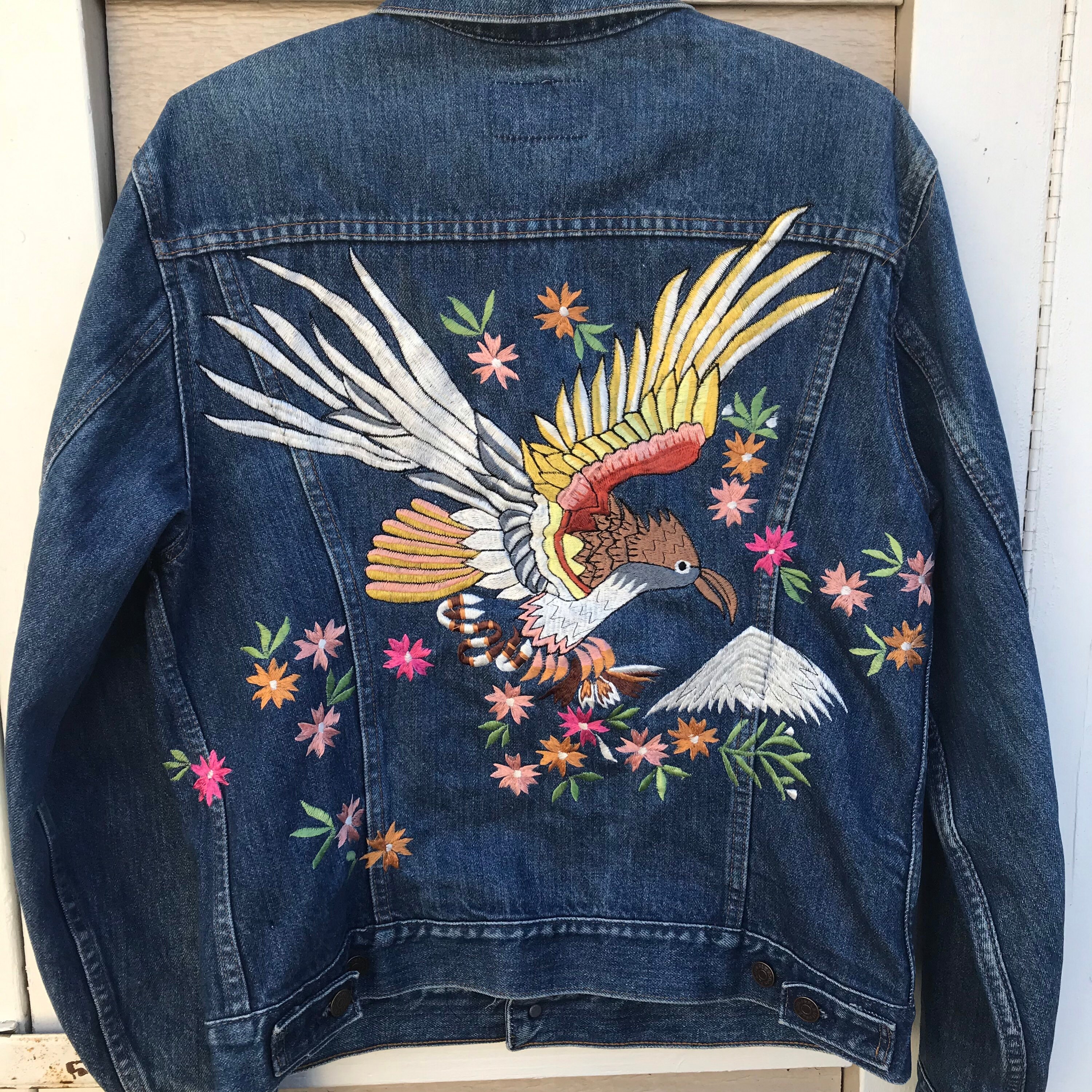 Vintage 1980s Embroidered Denim Jacket 