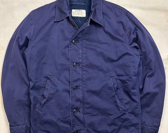 Vintage 60s 70s USN N4 Utility Deck Jacket Blue US Navy
